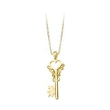 14K Yellow Gold Key Pendant with Chain