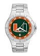 Miami Hurricanes Mens Pro Ii Sterling Silver Bracelet Watch