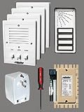 ALPHA COMMUNICATIONS IK5434S 4- UNIT APT. INTERCOM KIT+WIRE