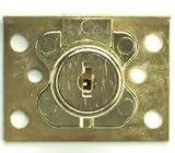 Corbin Cabinet Lock (CCL) 02065-US4-KA Deadbolt Drawer Lock, 7/8 Cylinder Length, Satin Brass - Keyed Alike