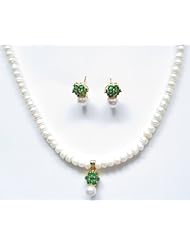 Genuine Freshwater Pearl Set White with Matching Studs