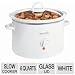 Crock-Pot 3060-W 6-Quart Round Slow Cooker, White