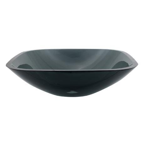 1/2 SQUARE TEMPER GLASS SINK-Black Finish