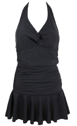 Girl's Halter Shaping Body One-Piece Swimsuit Plus Size Swimwear