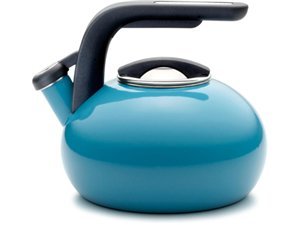 "KitchenAid Teakettle 2-Quart Porcelain Enamel on Steel Curling Teakettle, Turquoise"
