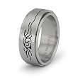 Stainless Steel Women's Tribal Ring (Sizes 5-8)