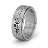 Stainless Steel Women's Tribal Ring (Sizes 5-8)