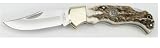 Colt Stag Horn Large Lockback Knife w/ Leather Sheath