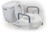 Product details for Locking Elevated Toilet Seat with Removable Arms - Free Shipping!