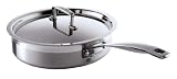 Le Creuset 3-Ply Stainless Steel Saute Pan with Lid, 24 cm