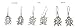 Sterling Silver Chinese Character Earrings