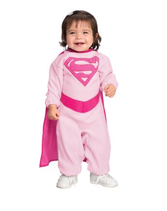 Rubie's Costume Co Superman Romper With Removable Cape Pink Supergirl