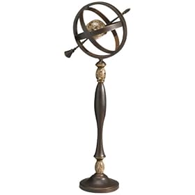 Kichler Lighting 15448OZ Aries Manor Garden Armillary 12-Volt Path and Spread Light, Olde Bronze with Cocoa Marble Accent