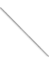 .925 Sterling Silver 1.35mm 8 Side Diamond Cut Box Chain