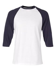 Anvil Youth Short Sleeve Crewneck Ringer T-Shirt - White/Navy - X-Large