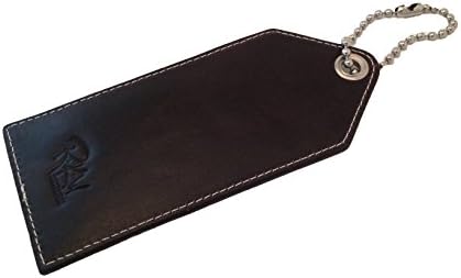 Leather Bag Tag- Steel Black