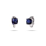 Sparkling Cushion Cut Sapphire CZ Clip-On Earrings