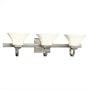 Minka Lavery Agilis 6813-84 Glass Reversible 3-LT 300w (8"H x 32"W) Vanity Lighting in Nickel