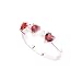 January Birthstone A Beautiful Garnet and White CZ Hearts Ring