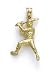14k Baseball Player Pendant