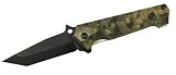 Valor Metal Camo Handle 5 Folder w/ Black Tanto Blade