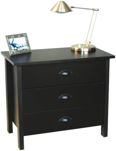 3 Drawer Nouvelle Chest black