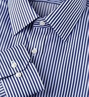 2" Longer Ultimate Non-Iron Pure Cotton Slim Fit Striped Shirt