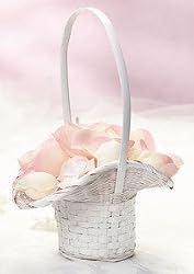 Wicker Flower Basket White