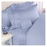 31jPJ%2B2tWnL. SL160  Solid Blue 310 Thread Count King Size Sheet Set 100 % Egyptian Cotton 4pc Bed Sheet Set (Deep Pocket) By Sheetsnthings