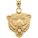 14K Yellow Gold Chicago Bears Pendant