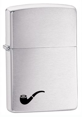 Zippo Lighter Pipe Lighter Brushed Chrome