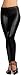 Women's Black Hi-fashion Liquid Leggings - Large