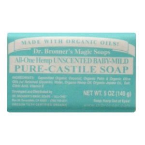 Dr. Bronners Magic Pure-Castile Bar Soap Organic Baby-Mild - 5 Oz, 2 pack