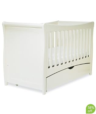 bordeaux cot bed - almond white