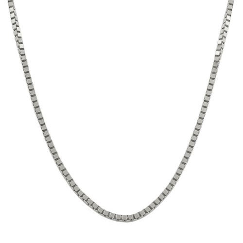 10 Karat White Gold Venetain Box Chain (18 inch)