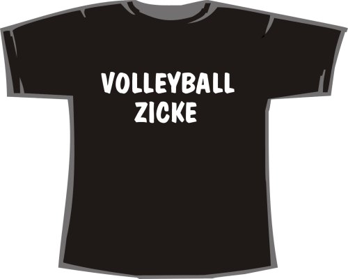 VOLLEYBALL ZICKE; Frauen T-Shirt schwarz