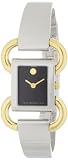 MOVADO Watch:Movado Women's 0606472 Linio Two-Tone Black Dial Bangle Watch