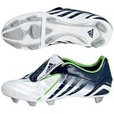 Adidas Predator Absolado PS TRX SG J Junior Football Boots (White/Blue UK 5.5)