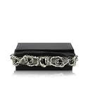 Review Maddalena Marconi  / Maddalena Marconi Jeweled Black Patent Leather Frame Clutch