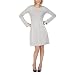 Mossimo® Black: Women's Bell Sleeve Sweater Dress - Medium Heather Grey M