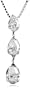 14k White Gold, 3-Stone Diamond, Teardrop Pendant (1/4 cttw, I Color, I1 Clarity)