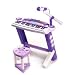 Musical Keyboard with Stool - Purple