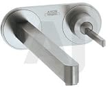 AXOR STEEL WALL MOUNTED SINGLE HANDLE LAV SET, WITH BASE PLATE