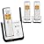AT&T DECT 6.0 Black/Silver Digital 3-Handset Cordless Telephone (CL81309)