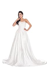 Strapless Applique Beaded Bodycon Dress/Wedding Dress  with a Chapel Train 