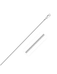 1.0mm 14K White Gold Octagonal Shiny Snake Chain
