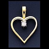 14k GH/SI Diamond Heart Pendant