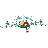 Sweet Dream Sleepy Little Monkey Rest on Tree Vine Monkey wall decal nursery wall decal