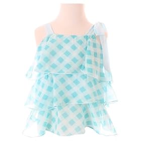 Baby Nay *Ocean Check* Blue Tiered Tank