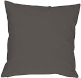 Pillow Decor - Caravan Cotton Dark Gray 16x16 Throw Pillow